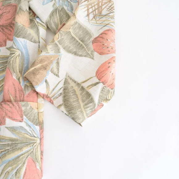 Vintage Sag Harbor II Cream  Floral Print Single Button Blazer - Picture 6 of 13